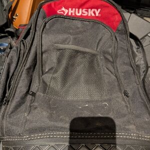 Sky Black and Red Backpack with Spacious Design